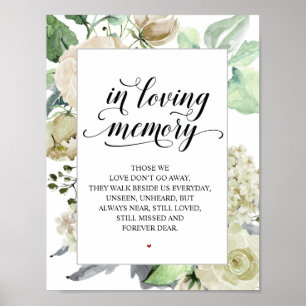 Classic and Elegant Wedding Memorial Table Sign