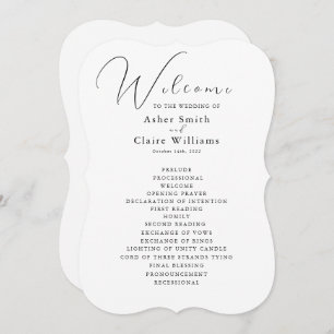 Classic and Elegant Wedding Program