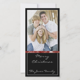 Classic and Modern Christmas Photocard Holiday Card