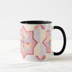 Classic and modern Watercolor geometric Tile pink Mug