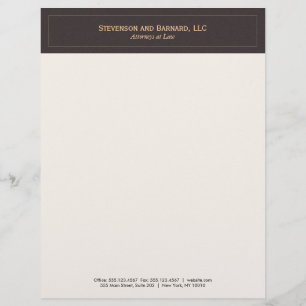 Classic and Professional Brown Letterhead