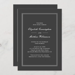 Classic and Simple Elegant Wedding Invitation