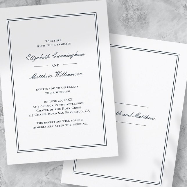 Classic and Simple Elegant Wedding Invitation (Creator Uploaded)