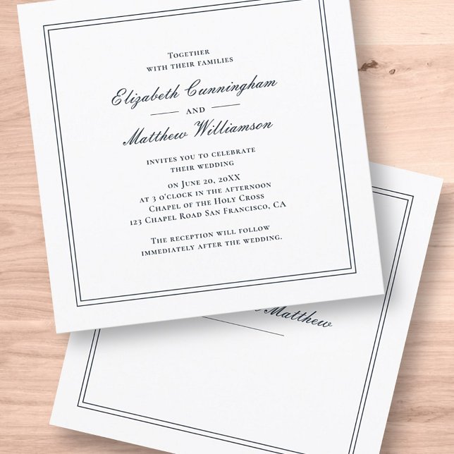 Classic and Simple Elegant Wedding Invitation (Creator Uploaded)