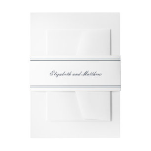 Classic and Simple Elegant Wedding Invitation Belly Band