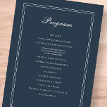 Classic and Simple Elegant Wedding Program<br><div class="desc">Composed of simple straight lined frames with classic cursive script and serif typography. These elements are simple,  timeless,  and classic.. 

This is designed by White Paper Birch Co. exclusive for Zazzle.

Available here:
http://www.zazzle.com/store/whitepaperbirch</div>