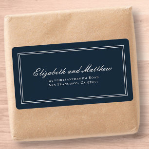 Classic and Simple Elegant Wedding Return Address
