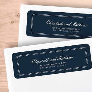 Classic and Simple Elegant Wedding Return Address