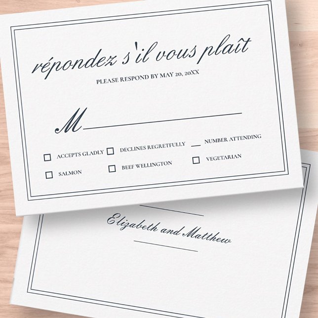 Classic and Simple Elegant Wedding RSVP (Creator Uploaded)