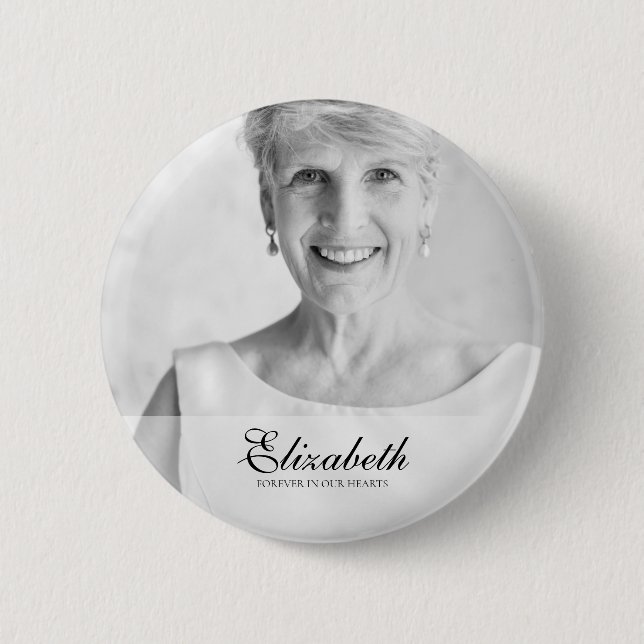 Classic and Simple Photo Memorial 2 Inch Round Button (Front)