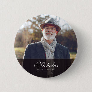 Classic and Simple Photo Memorial 2 Inch Round Button