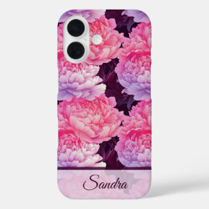 Classic Anniversary Gift Peony Flower Name iPhone 16 Case