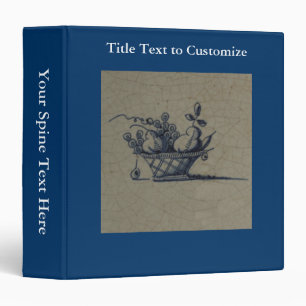 Classic Antiquarian Delft Blue Tile - Fruit Basket Binder