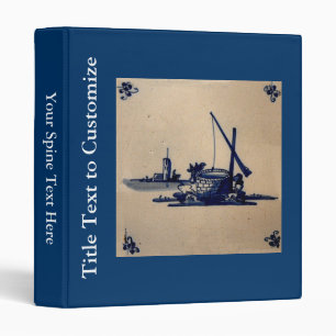 Classic Antiquarian Delft Blue Tile - Water Well Binder