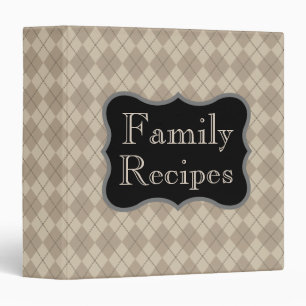 Classic Argyle Family Recipe Binder