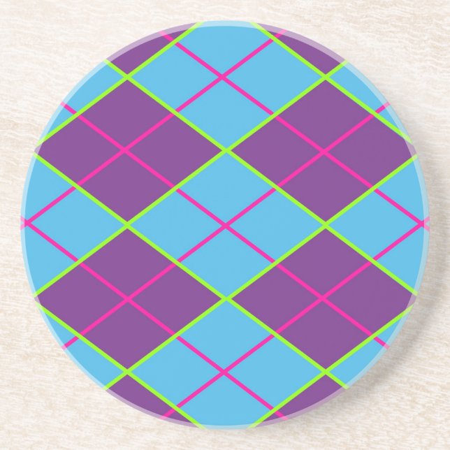 Classic Argyle Pattern Coaster (Front)