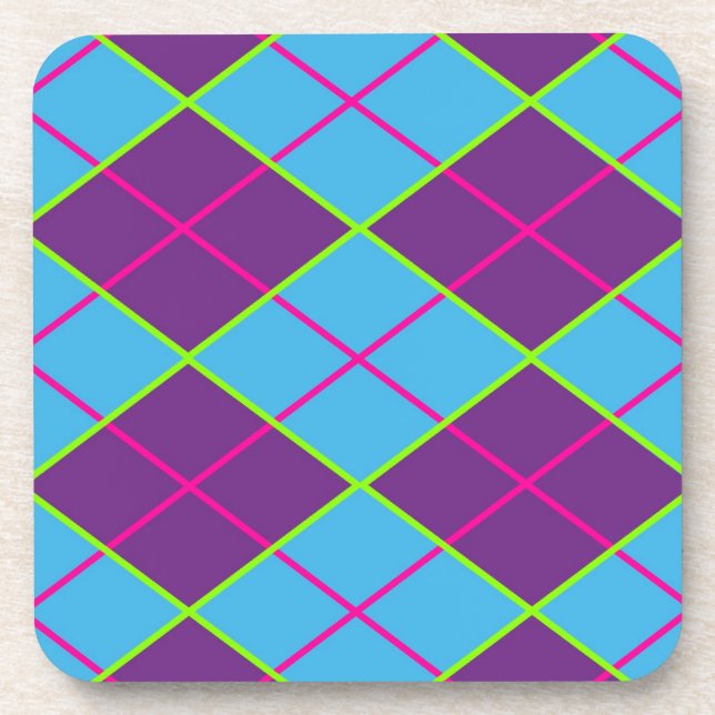 Classic Argyle Pattern Coaster (Front)