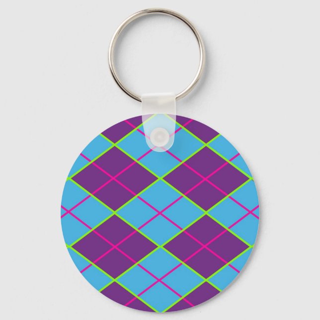 Classic Argyle Pattern Keychain (Front)