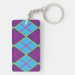 Classic Argyle Pattern Keychain