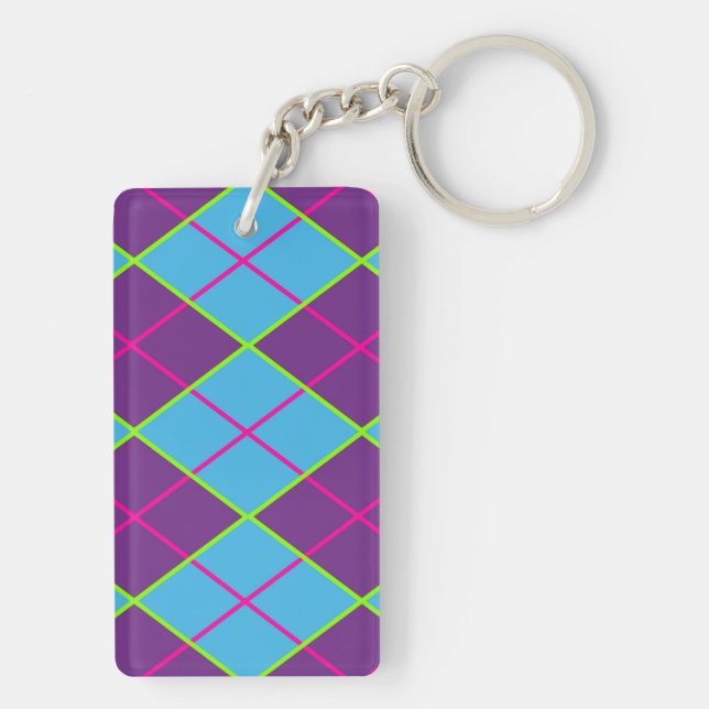 Classic Argyle Pattern Keychain (Back)