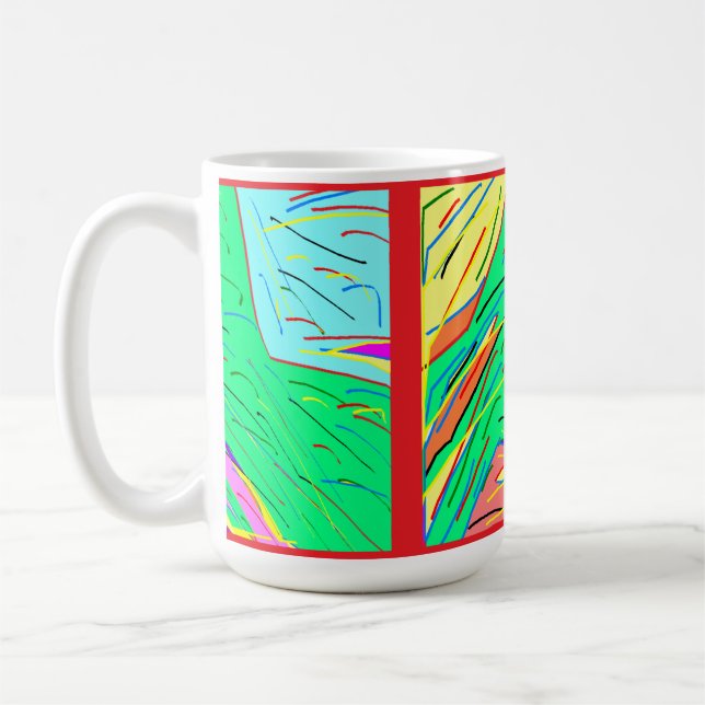 Classic Art chunky patterns near pastels Coffee Mug (Left)