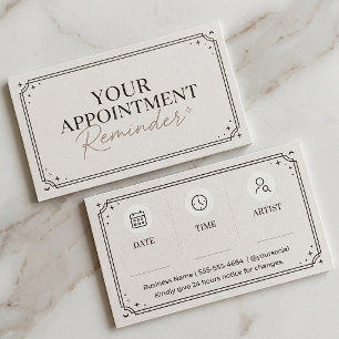 Classic Art Deco Celestial Tarot Appointment  Business Card