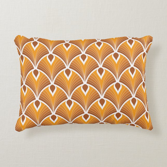 Classic Art Deco Geometric Pattern Accent Pillow (Front)