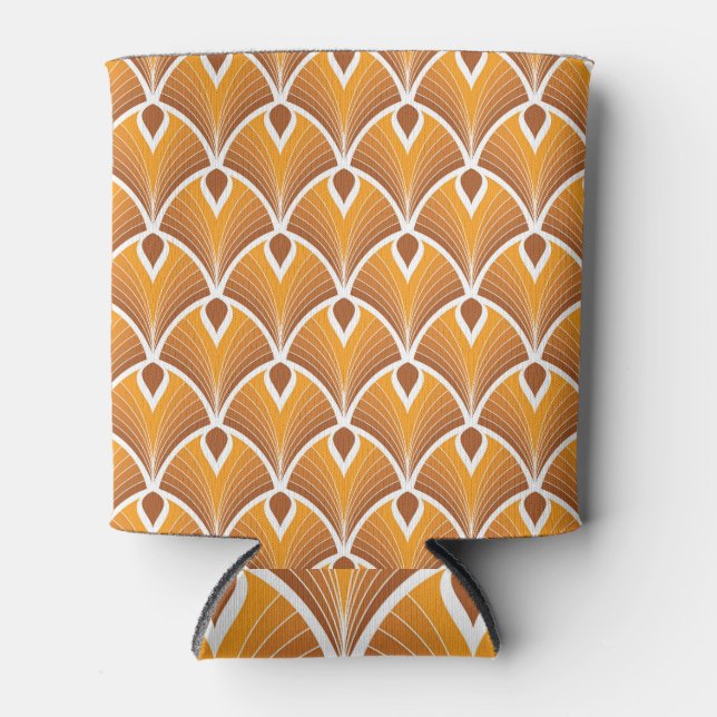 Classic Art Deco Geometric Pattern Can Cooler (Front)