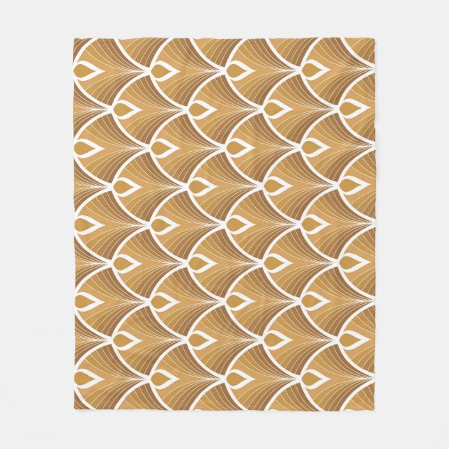 Classic art deco: geometric pattern. fleece blanket (Front)