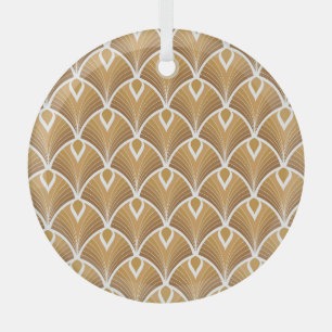 Classic art deco: geometric pattern. glass ornament