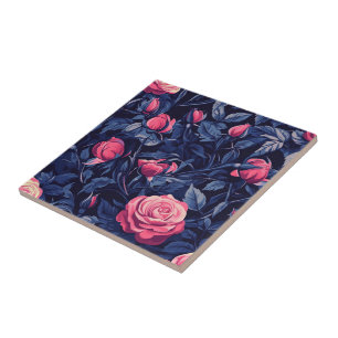 Classic Art Deco Rose Tiles For Indoor Flooring