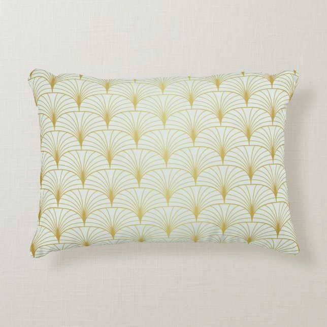 Classic Art Deco Seamless Pattern. Geometric Styli Accent Pillow (Front)