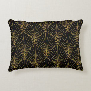Classic Art Deco Seamless Pattern. Geometric Styli Accent Pillow