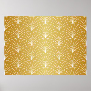 Classic Art Deco Seamless Pattern. Geometric Styli Poster