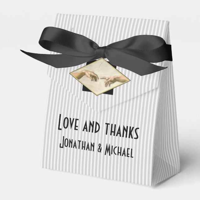 Classic Art Gay Wedding Favor Box (Front Side)