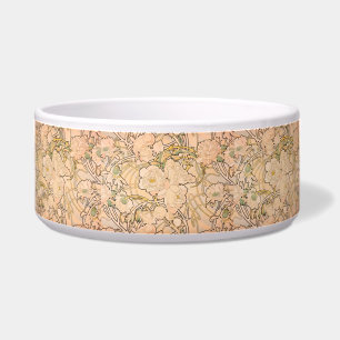Classic Art Nouveau Peony Garden Pattern by Mucha