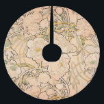 Classic Art Nouveau Peony Garden Pattern by Mucha Brushed Polyester Tree Skirt<br><div class="desc">Indulge in the delicate beauty of the Belle Époque with this exquisite peony floral pattern by the legendary Alphonse Mucha. Based on one of his celebrated watercolor studies, this design captures the lush, romantic essence of a blooming garden through a master's eye. The artwork features a harmonious arrangement of full-bloom...</div>
