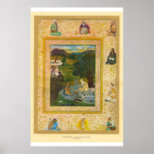 Classic Asian Art Mughal India 17th century Poster