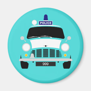 Classic Austin Mini police Van Magnet