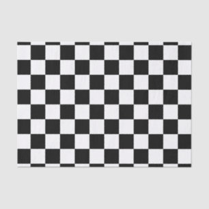 Classic Auto Racing Plaid Chequered Chequered Flag Tissue Paper