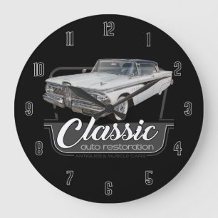 Classic Auto Restoration Large Clock