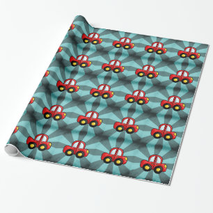 Classic Automobile Art Retro Automotive Print Wrapping Paper