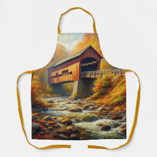 classic, autumn covered bridge apron