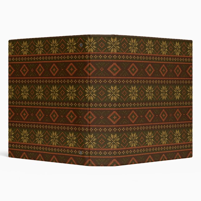 Classic Autumn/fall fair isle/colorwork patterned  Binder (Background)