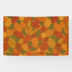 Classic Autumn/fall leaves patterned Banner