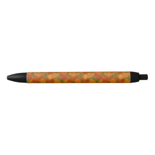 Classic Autumn/fall leaves patterned Black Ink Pen