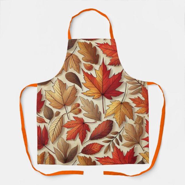 classic Autumn leaves Apron (Front)