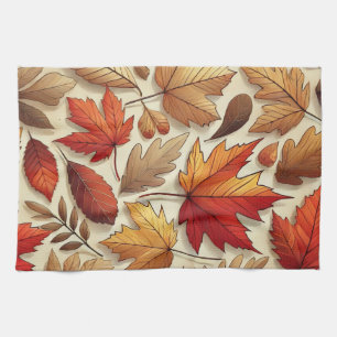 classic Autumn leaves Kitchen Towel