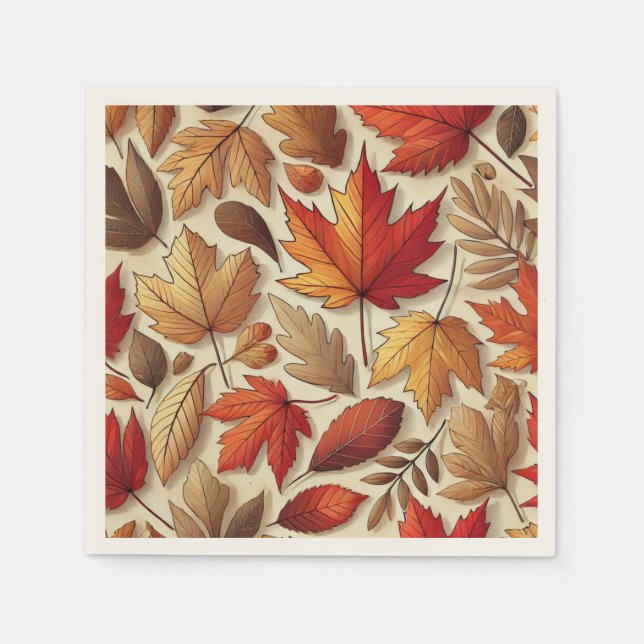 classic Autumn leaves Napkin (Front)