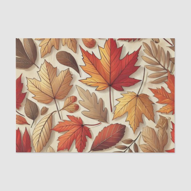 classic Autumn leaves Tissue Paper (Front)